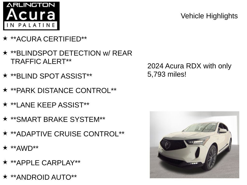 2024 Acura RDX w/A-Spec Advance Package