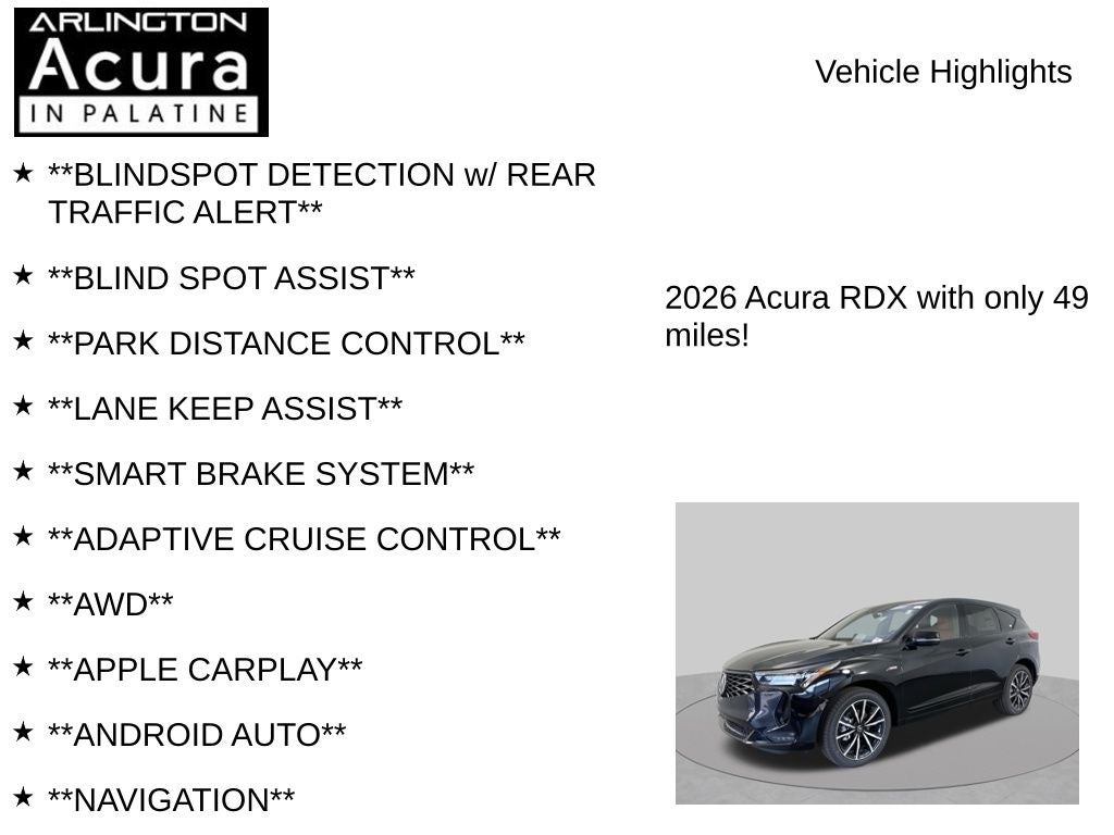 2026 Acura RDX w/A-Spec Advance Package