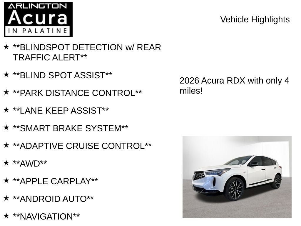2026 Acura RDX SH-AWD A-Spec with Advance Package