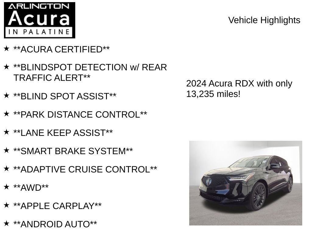 2024 Acura RDX w/A-Spec Advance Package