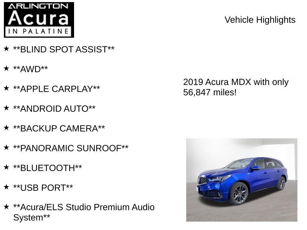 2019 Acura MDX w/Technology/A-Spec Pkg