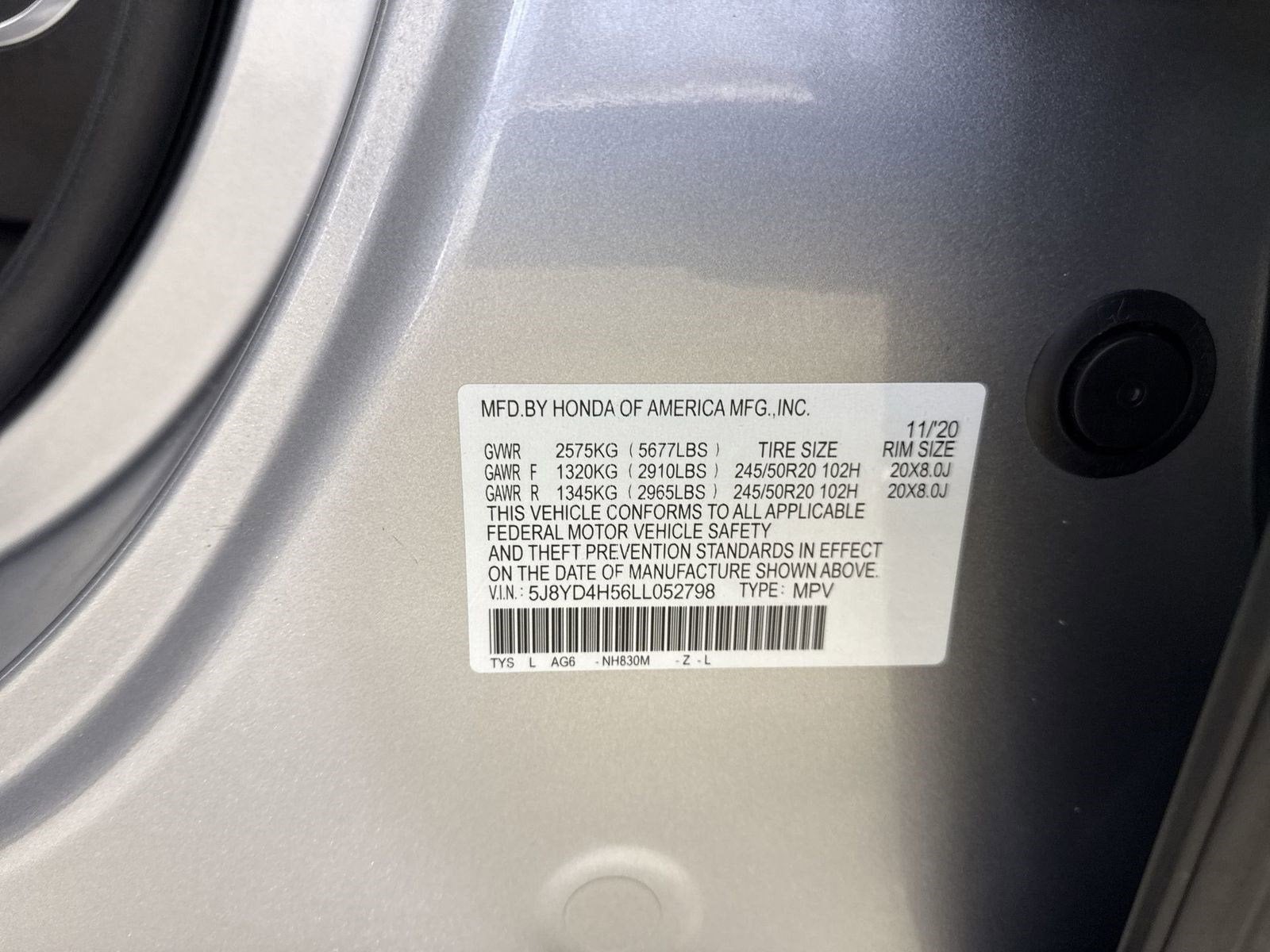 2020 Acura MDX w/Technology Pkg