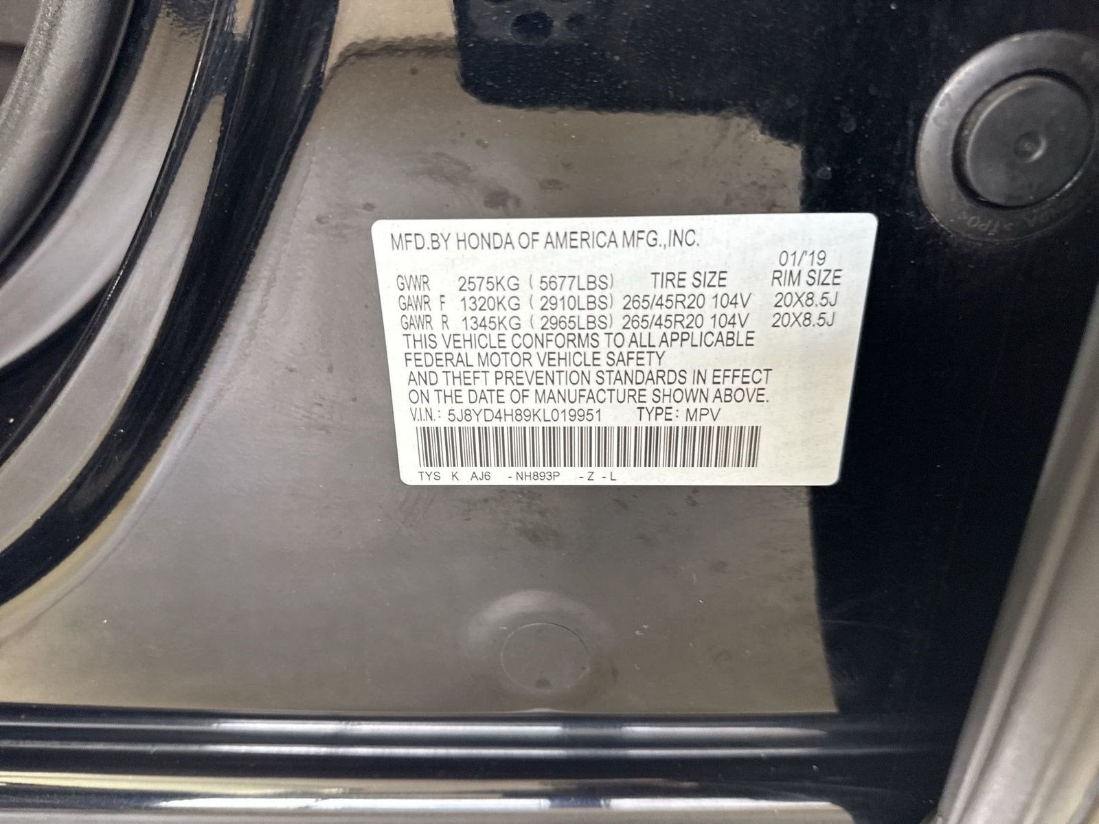 2019 Acura MDX SH-AWD with Advance Package