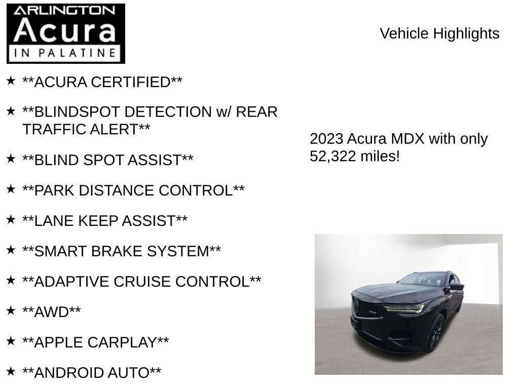 2023 Acura MDX Type S w/Advance Package