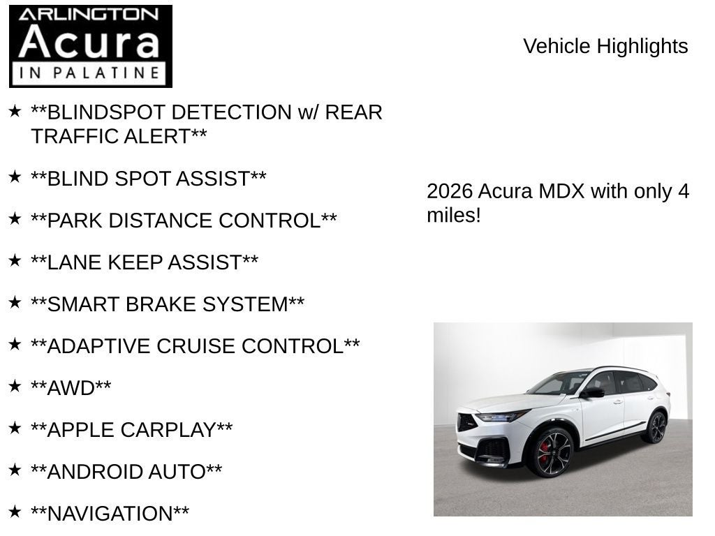 2026 Acura MDX SH-AWD Type S with Advance Package