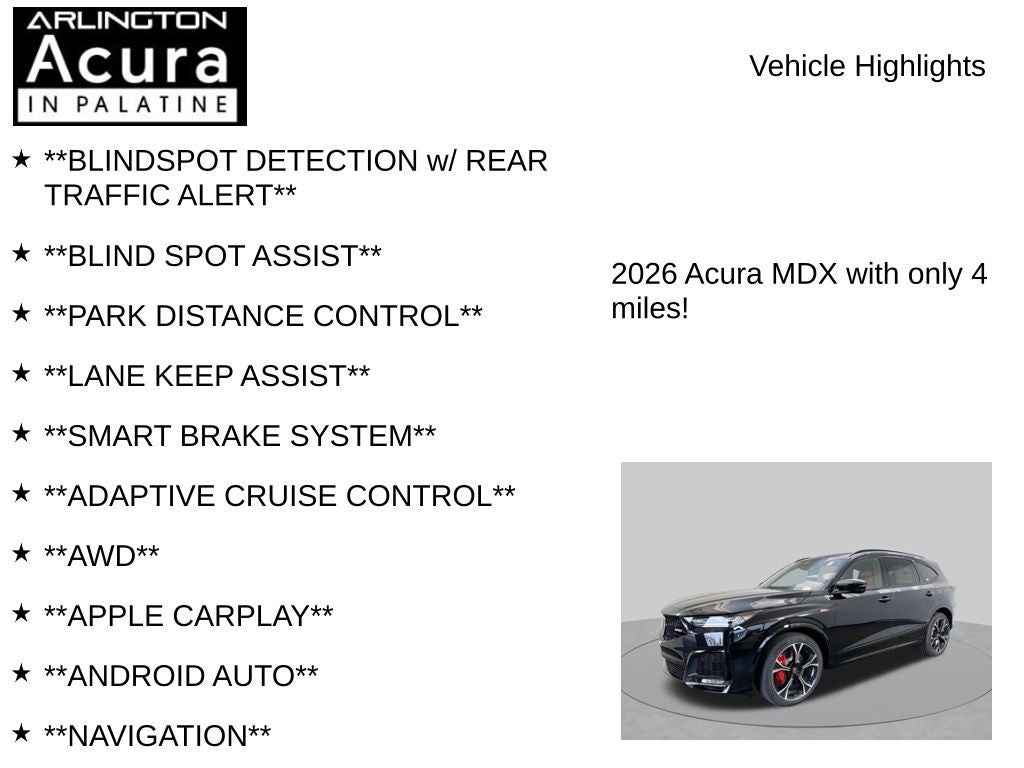 2026 Acura MDX SH-AWD Type S with Advance Package