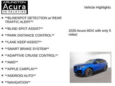 2026 Acura MDX SH-AWD Type S with Advance Package