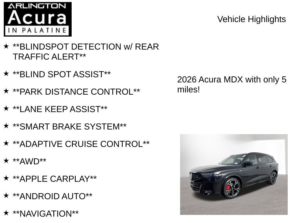 2026 Acura MDX SH-AWD Type S with Advance Package