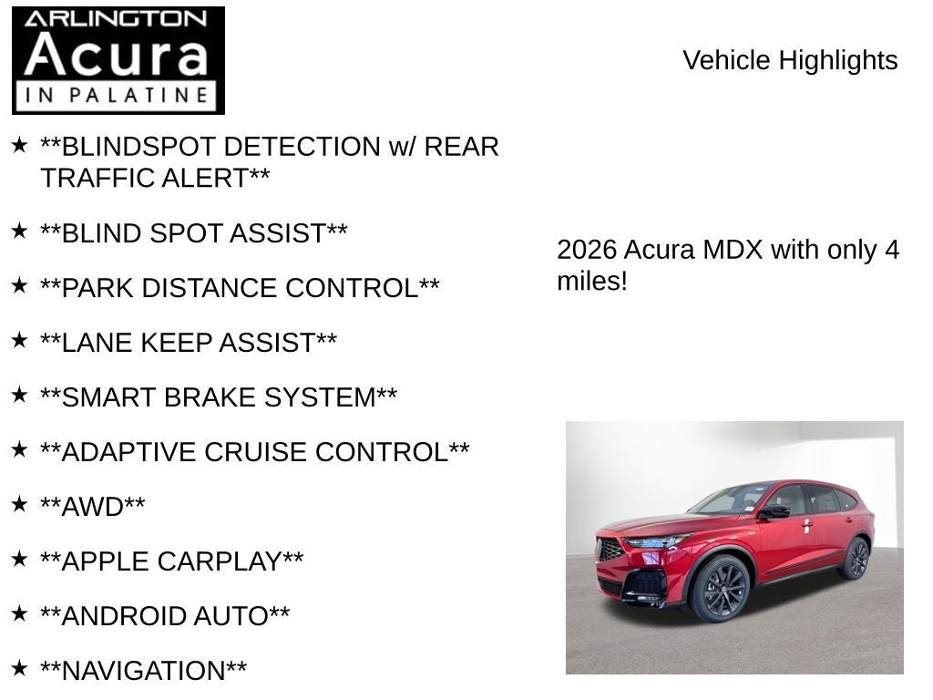 2026 Acura MDX SH-AWD A-Spec