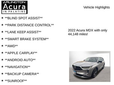 2022 Acura MDX w/A-Spec Package
