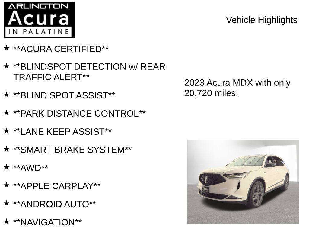 2023 Acura MDX w/A-Spec Package