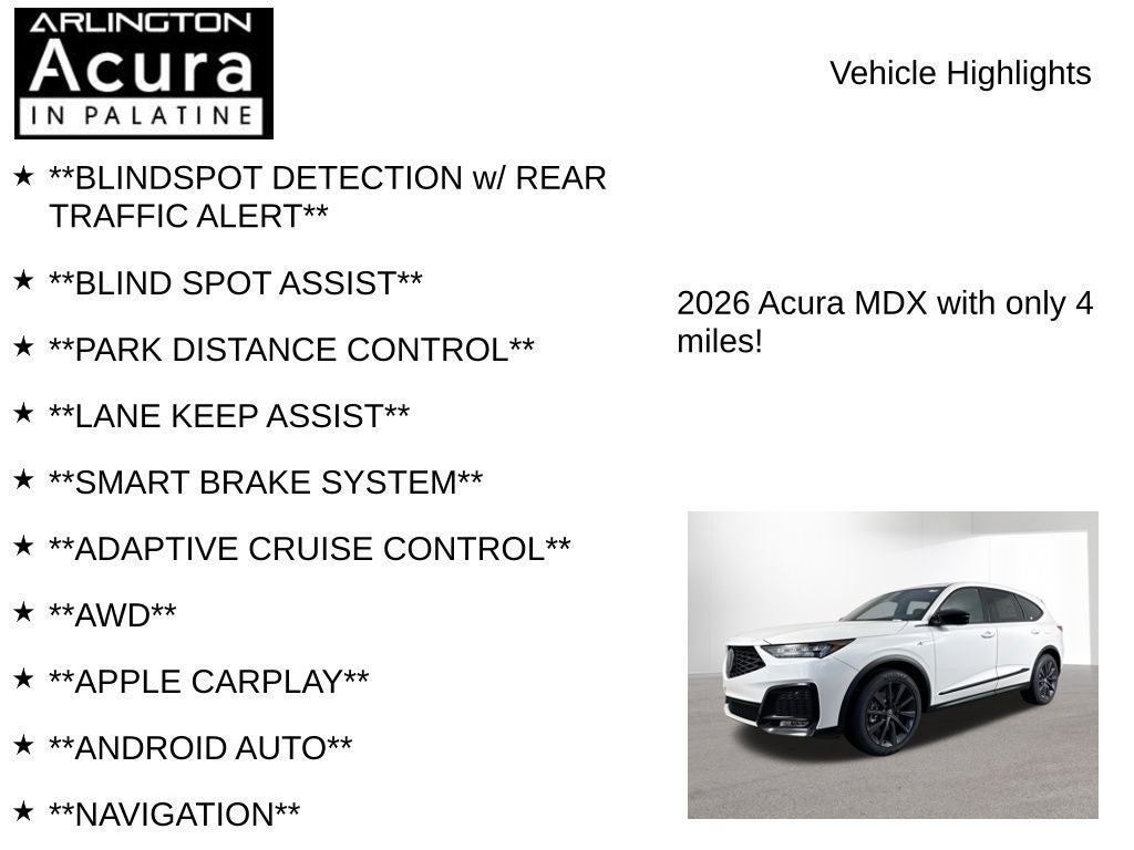 2026 Acura MDX SH-AWD A-Spec