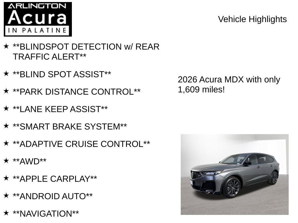 2026 Acura MDX SH-AWD A-Spec
