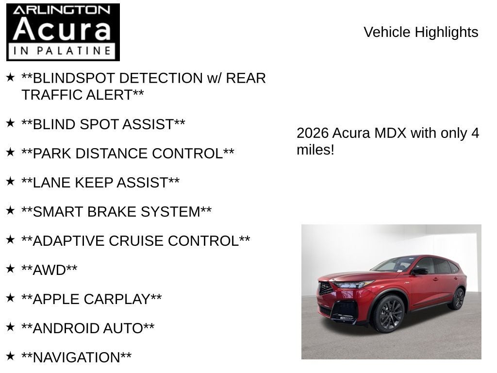 2026 Acura MDX SH-AWD A-Spec
