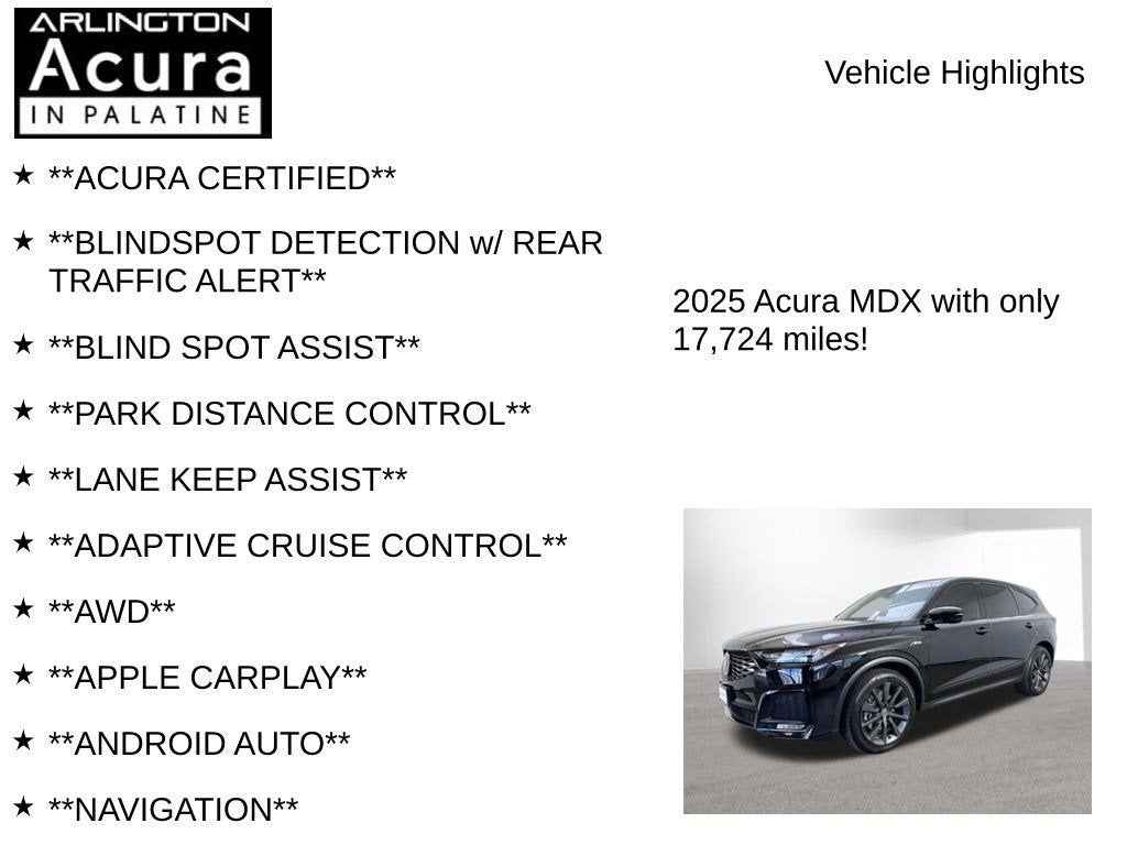 2025 Acura MDX SH-AWD A-SPEC