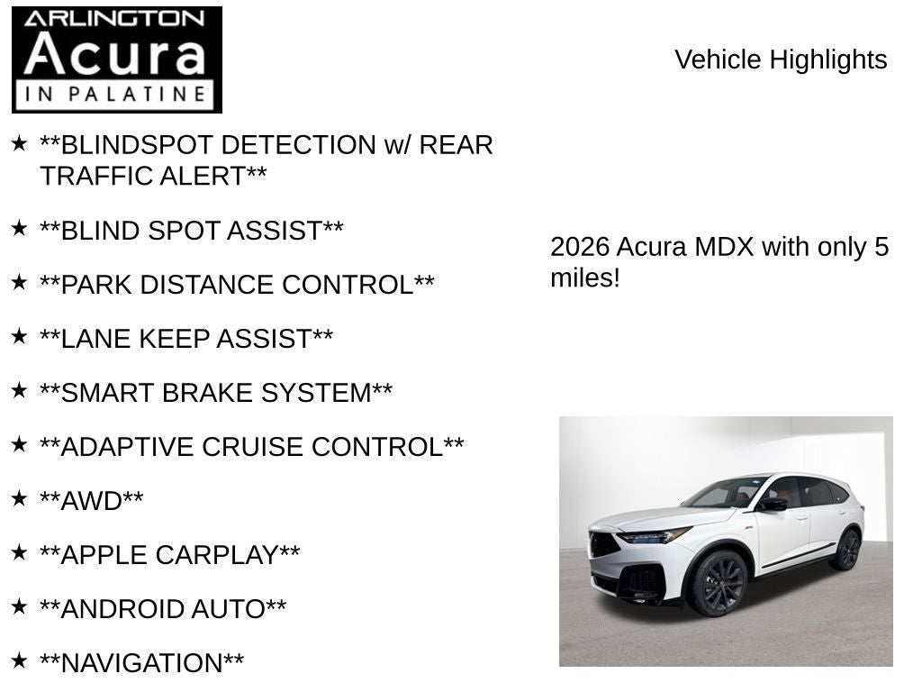 2026 Acura MDX SH-AWD A-Spec