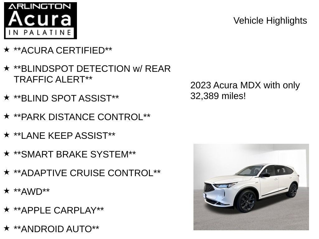 2023 Acura MDX SH-AWD with A-Spec Package