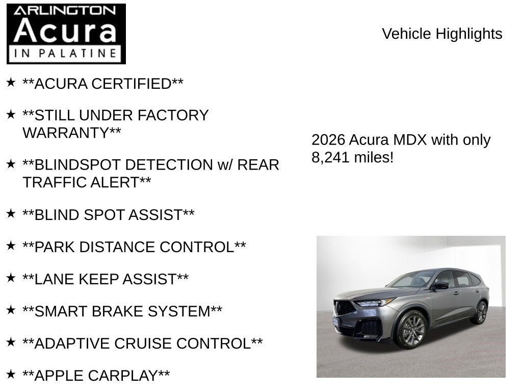 2026 Acura MDX SH-AWD A-Spec