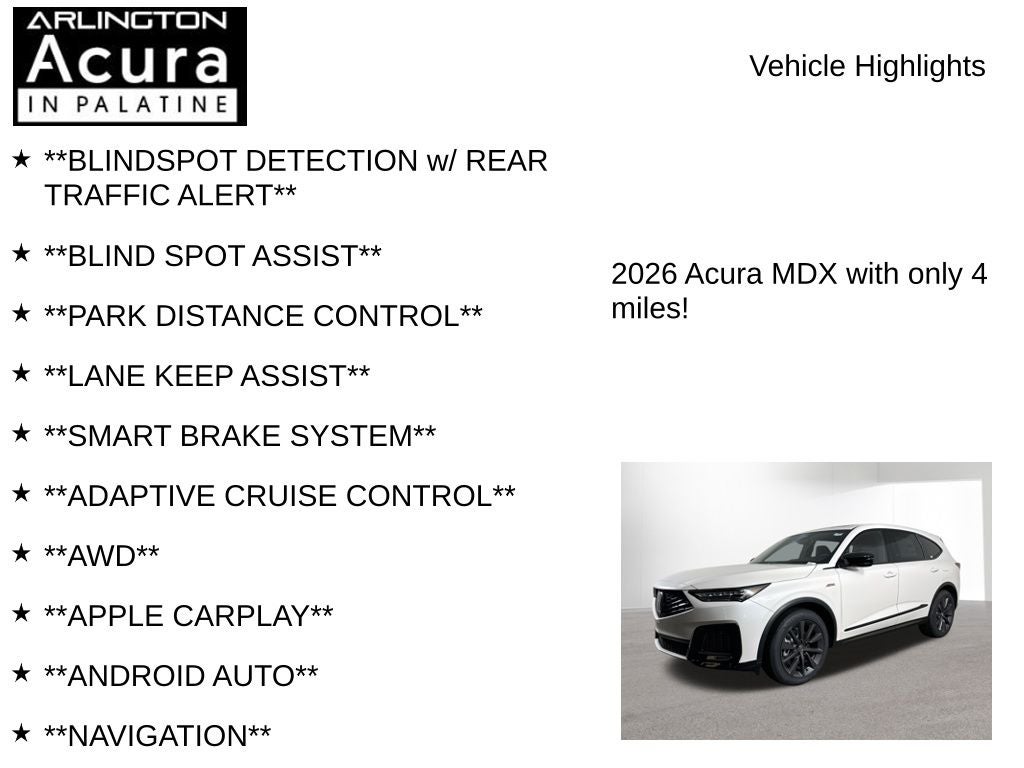 2026 Acura MDX SH-AWD A-Spec