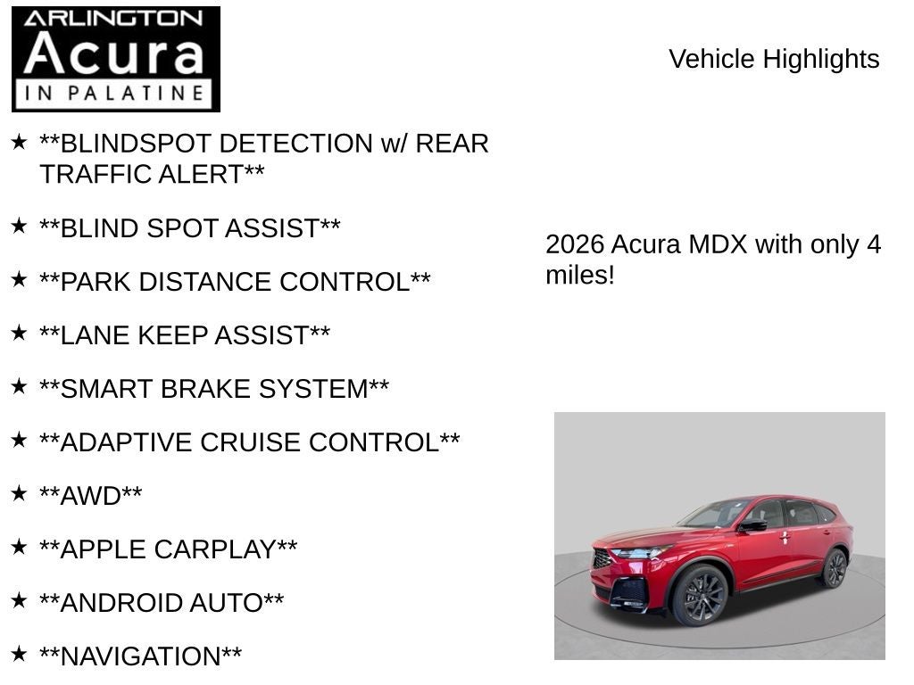 2026 Acura MDX w/A-Spec Package