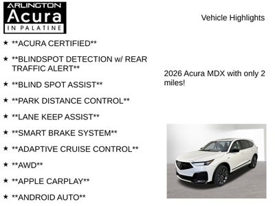 2026 Acura MDX w/A-Spec Package