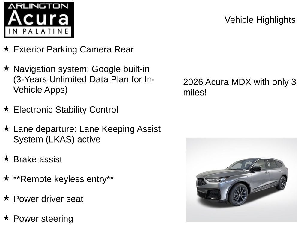 2026 Acura MDX SH-AWD A-Spec