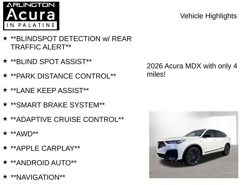 2026 Acura MDX SH-AWD A-Spec