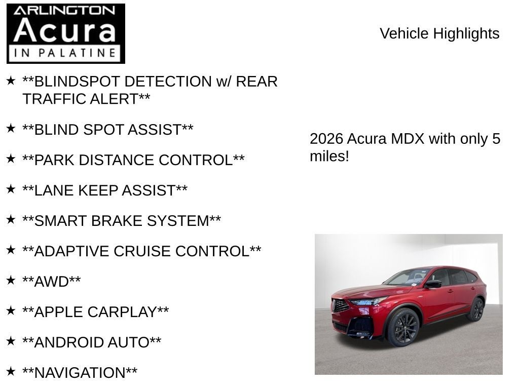 2026 Acura MDX SH-AWD A-Spec