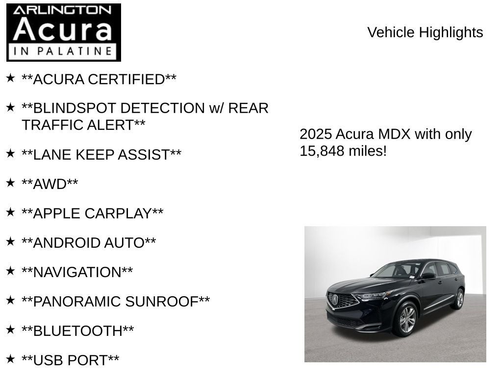 2025 Acura MDX SH-AWD