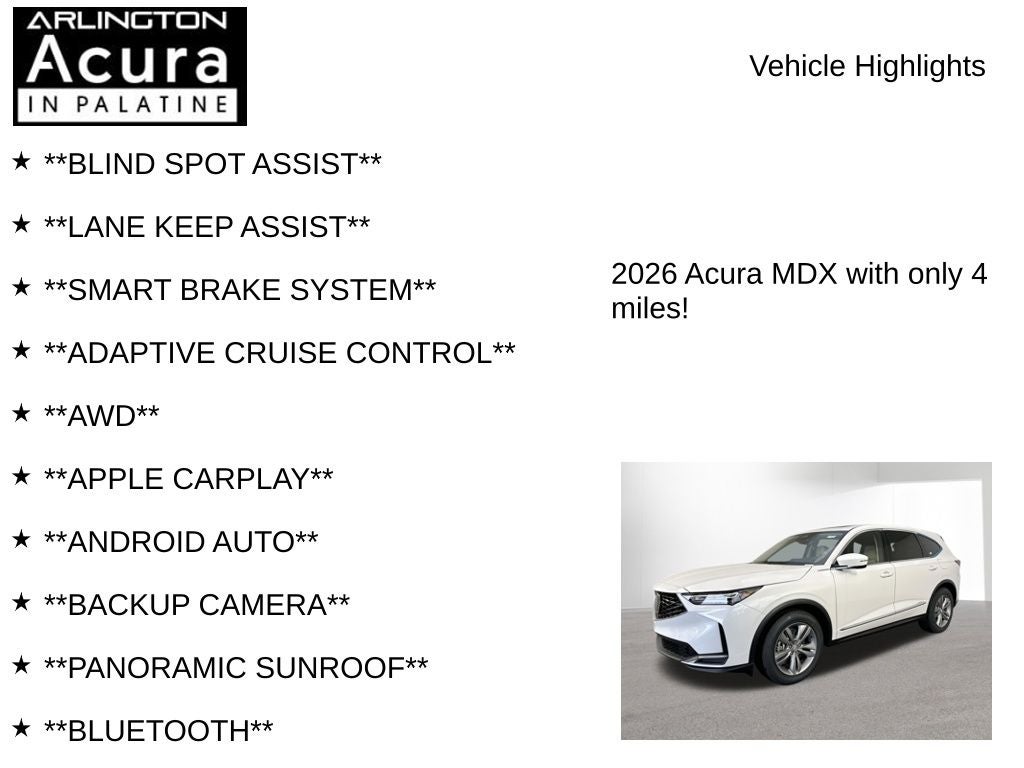 2026 Acura MDX SH-AWD