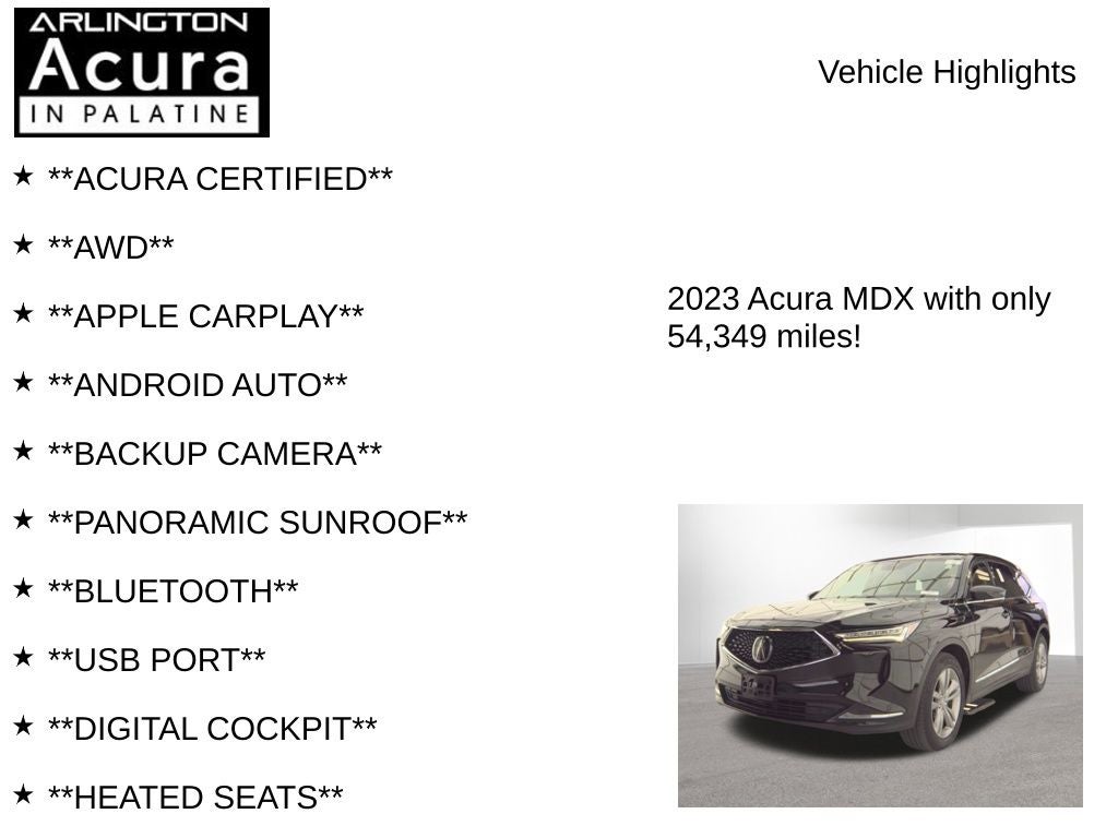 2023 Acura MDX SH-AWD