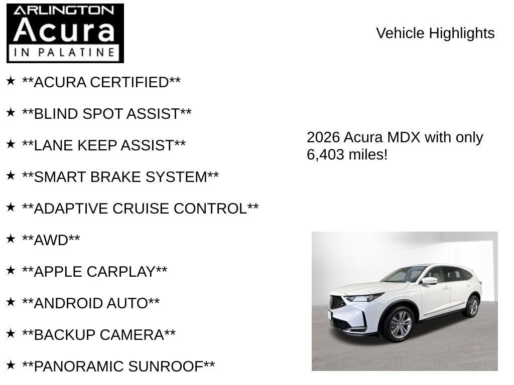 2026 Acura MDX SH-AWD