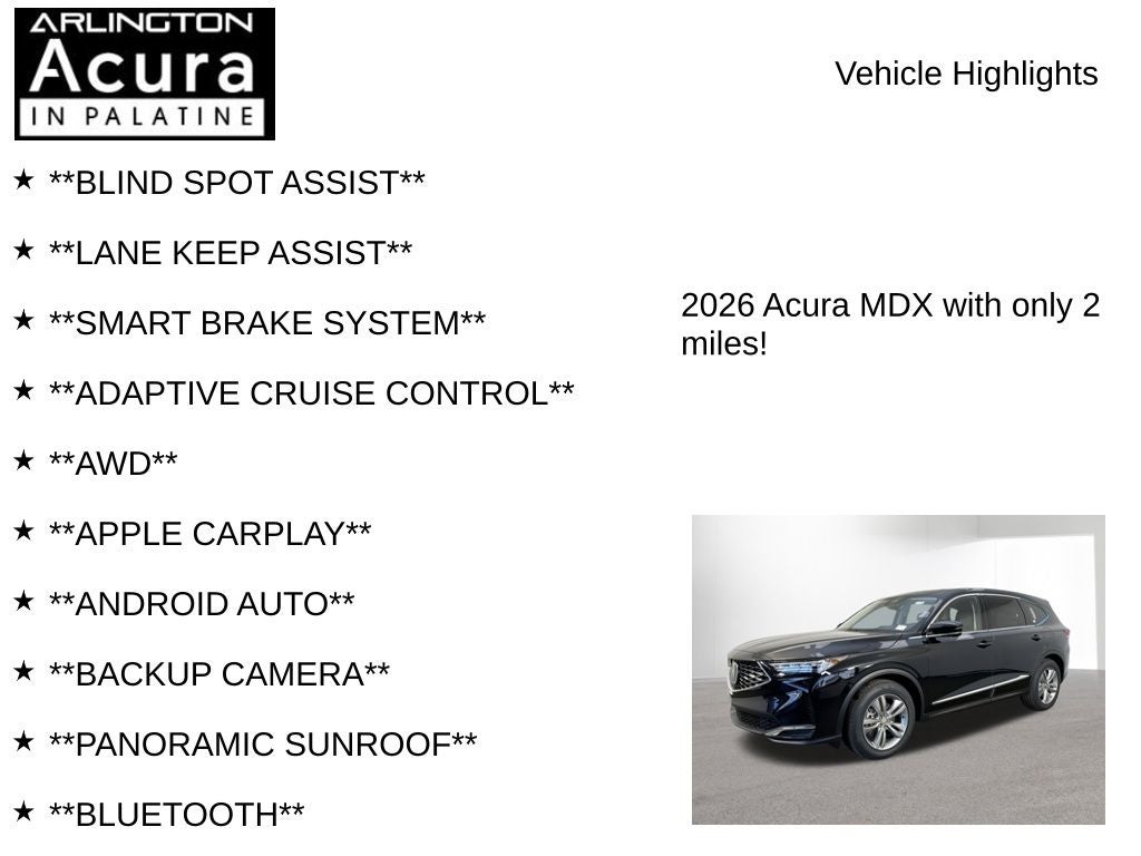 2026 Acura MDX SH-AWD