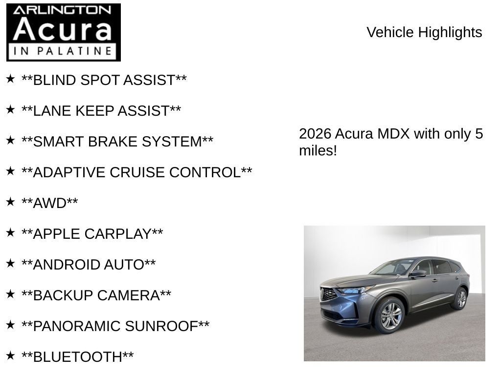 2026 Acura MDX SH-AWD