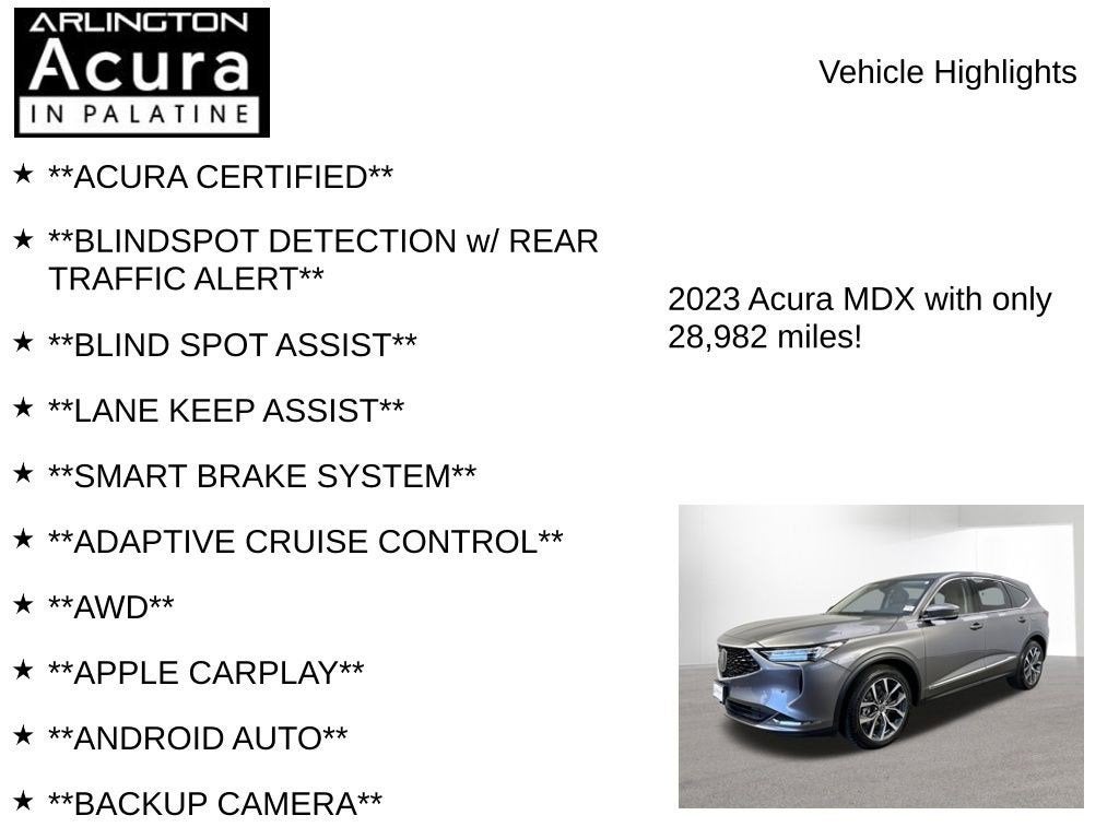 2023 Acura MDX SH-AWD TECH