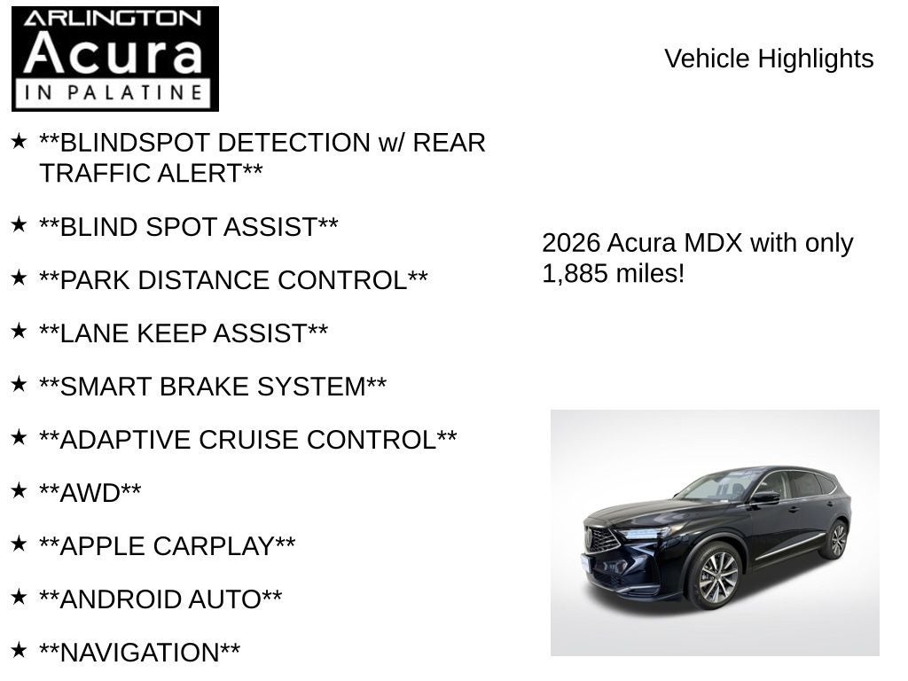 2026 Acura MDX SH-AWD with Technology Package