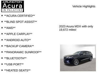 2023 Acura MDX SH-AWD TECH