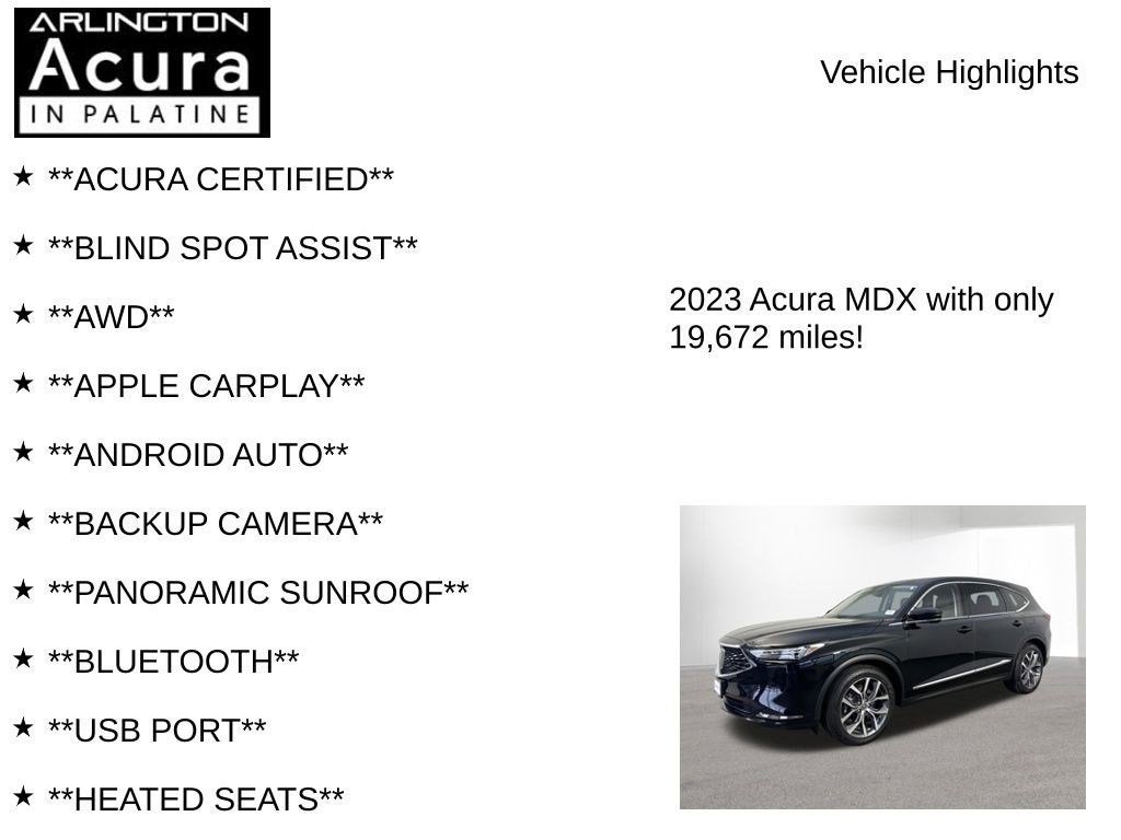 2023 Acura MDX SH-AWD TECH