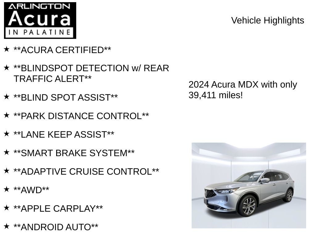 2024 Acura MDX w/Technology Package