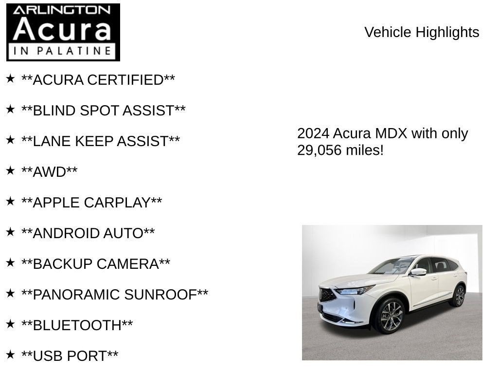 2024 Acura MDX SH-AWD TECH