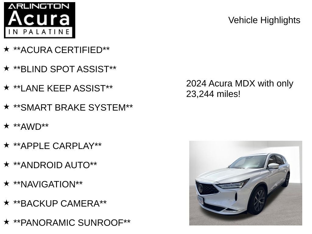 2024 Acura MDX w/Technology Package