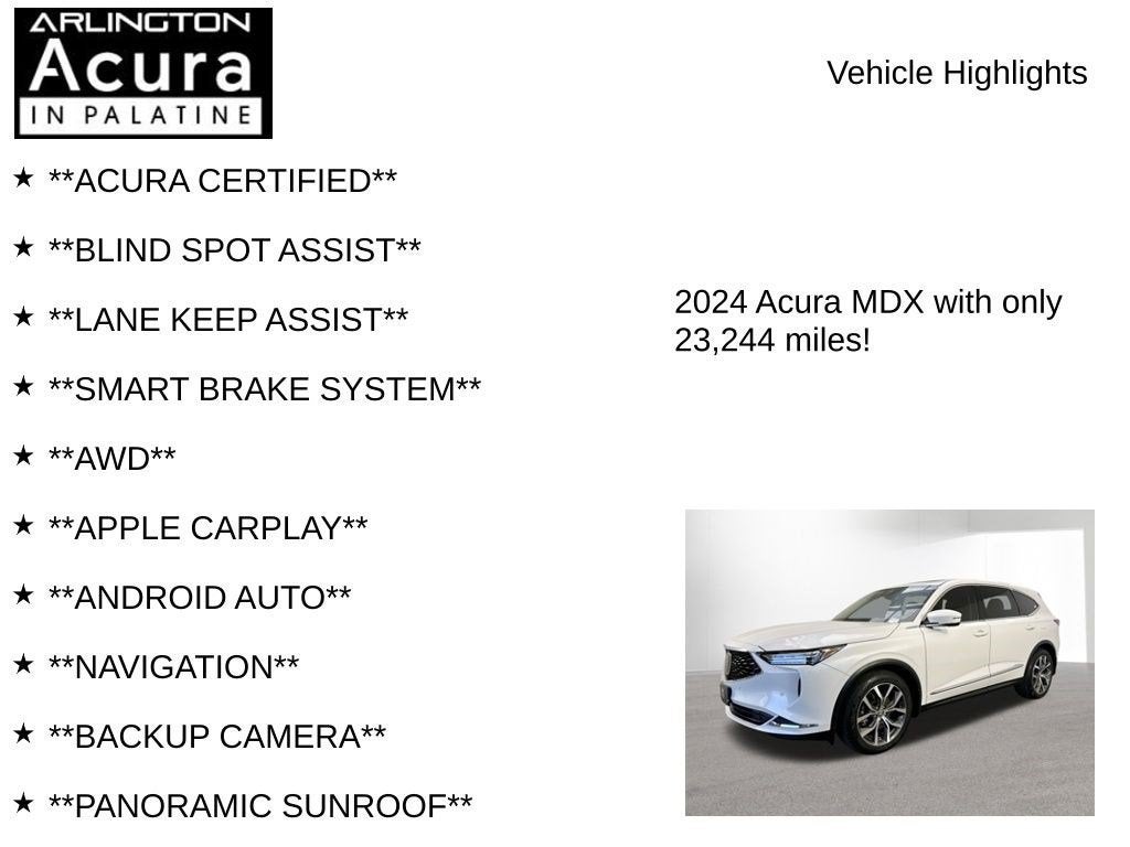 2024 Acura MDX SH-AWD TECH