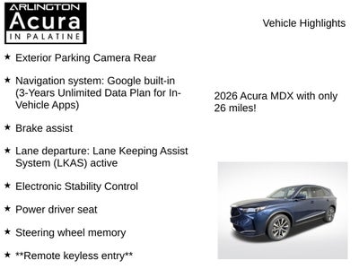 2026 Acura MDX SH-AWD with Technology Package