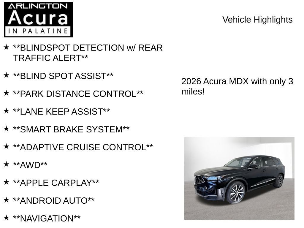 2026 Acura MDX SH-AWD with Technology Package