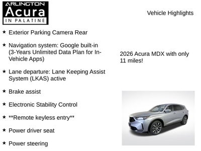 2026 Acura MDX SH-AWD with Technology Package