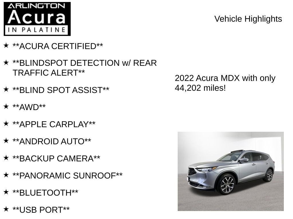 2022 Acura MDX SH-AWD TECH