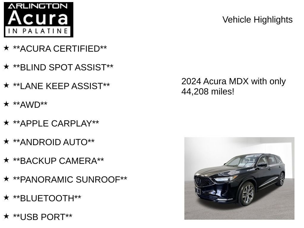 2024 Acura MDX SH-AWD TECH