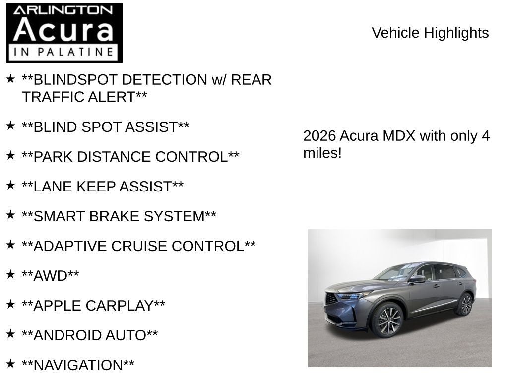 2026 Acura MDX SH-AWD with Technology Package
