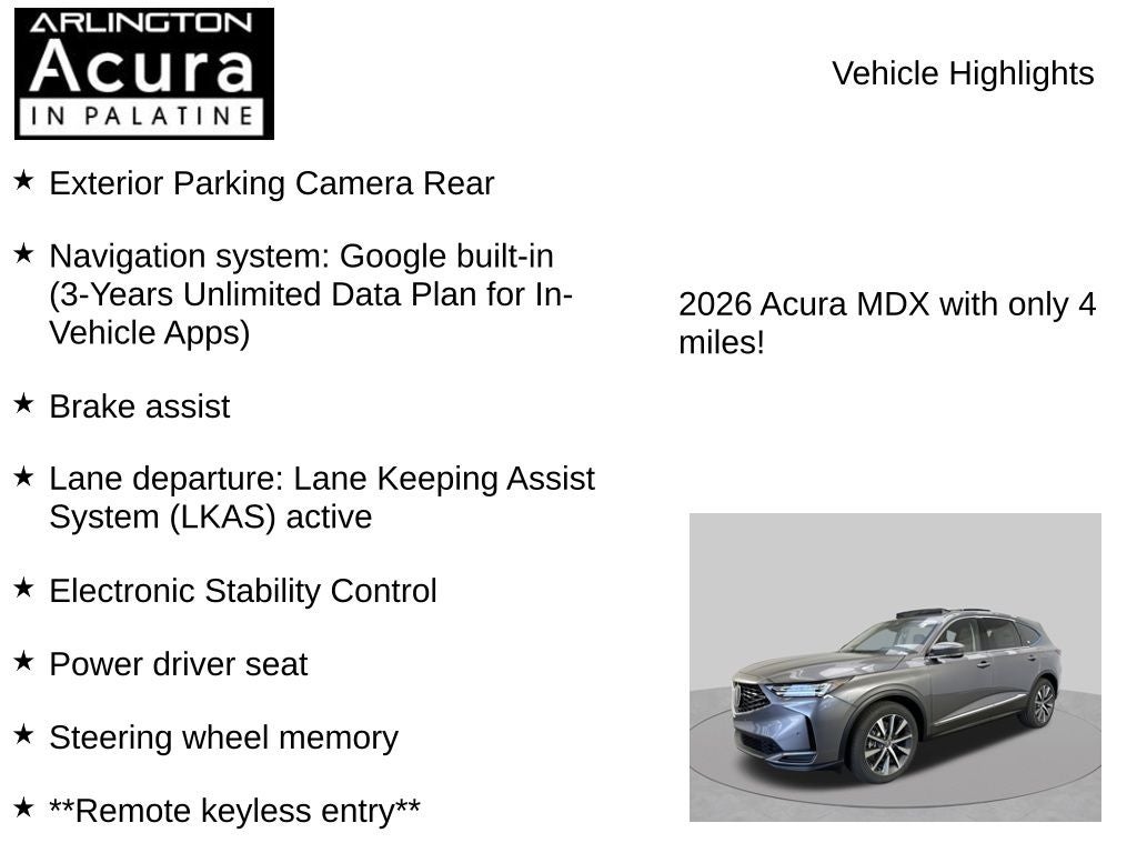 2026 Acura MDX SH-AWD with Technology Package