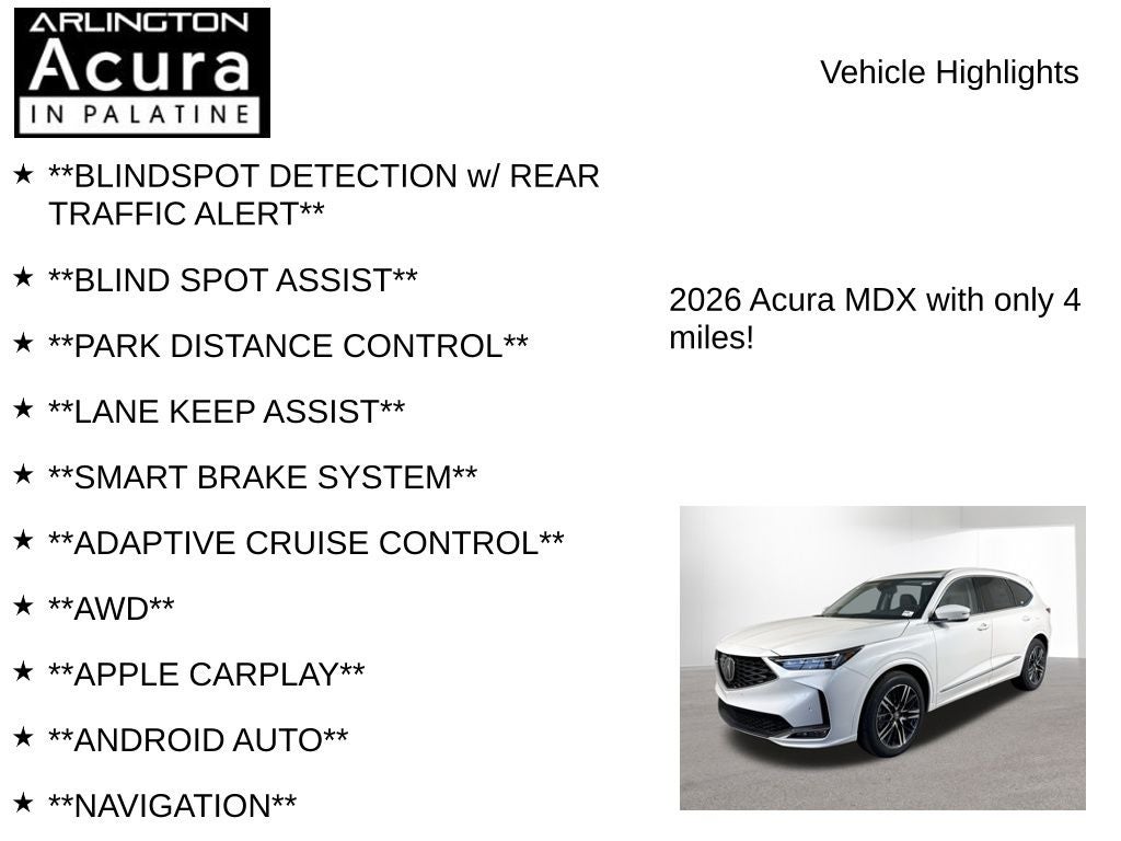 2026 Acura MDX SH-AWD with Advance Package